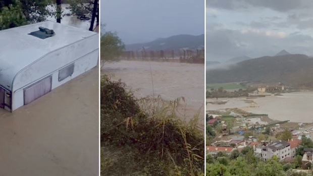 G&ouml;k&ccedil;eada&rsquo;yı Sel Vurdu