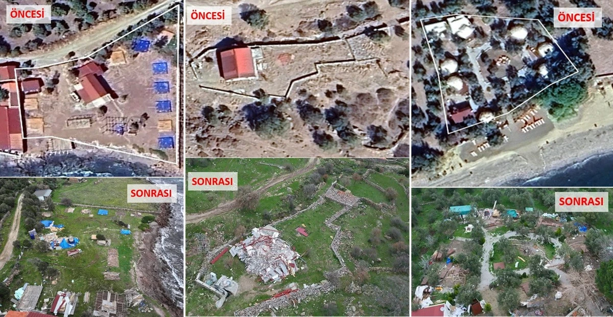 Ayvacık&rsquo;ta 63 Ka&ccedil;ak Yapı Yıkıldı