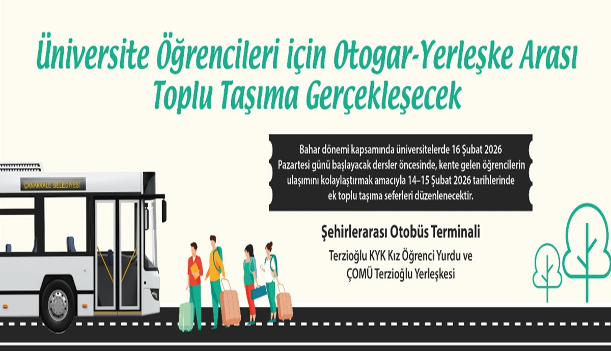 Bahar D&ouml;nemi &Ouml;ncesi &Ouml;ğrencilere Ulaşım Desteği