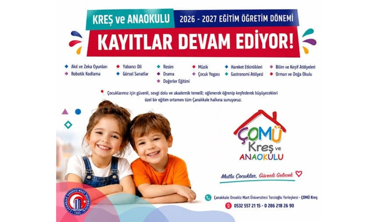 &Ccedil;OM&Uuml; Kreş Kapılarını &Ccedil;anakkale Halkına A&ccedil;ıyor