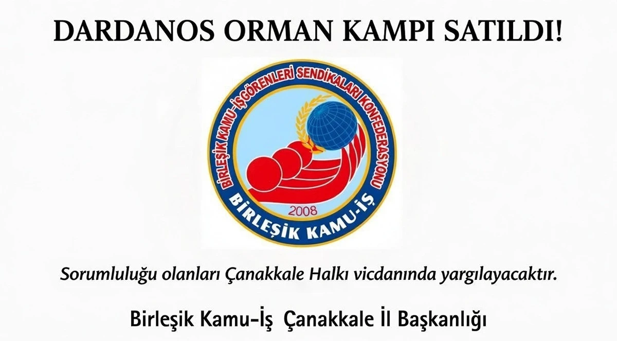 &ldquo;Dardanos&rsquo;un Satışı &Ccedil;anakkale&rsquo;nin Vicdanıdır&rdquo;