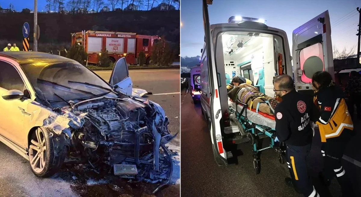 G&uuml;zelyalı Girişinde Kaza: 5 Kişi Yaralandı